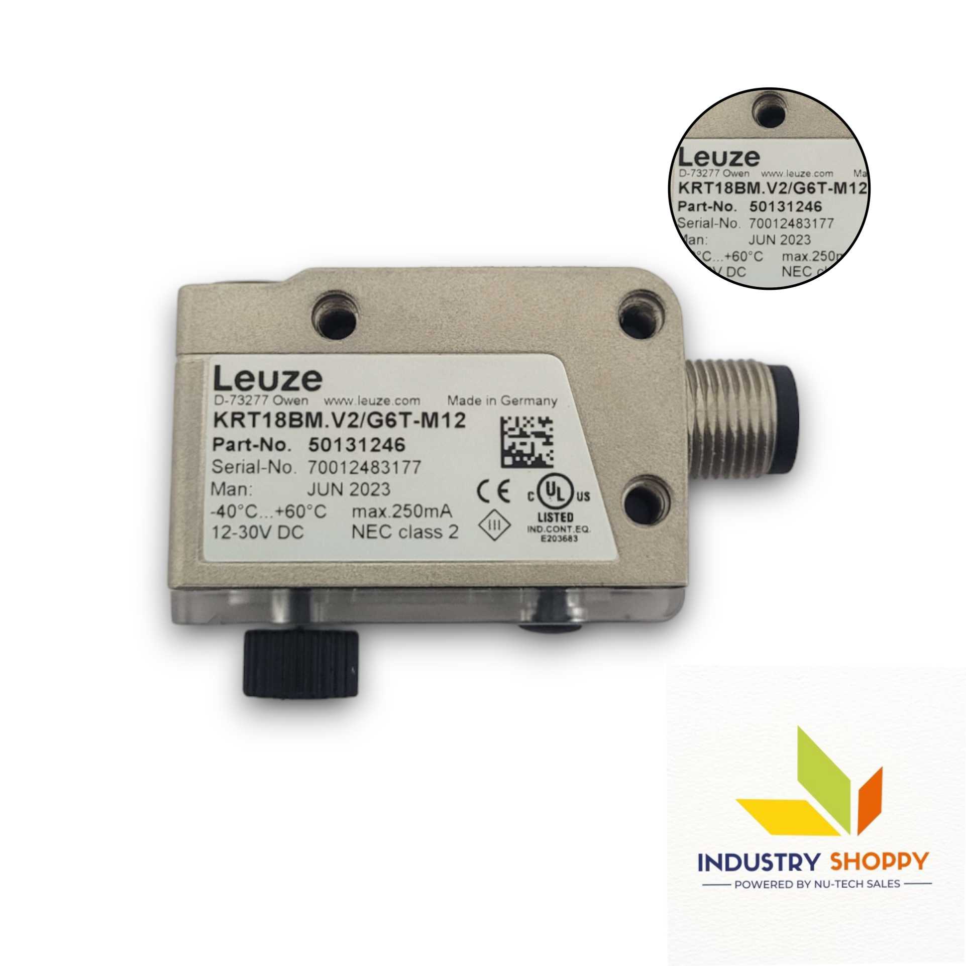 Leuze KRT18BM.V2/G6T-M12 Contrast Sensor Leuze KRT18BM.V2/G6T-M12 Contrast Sensor